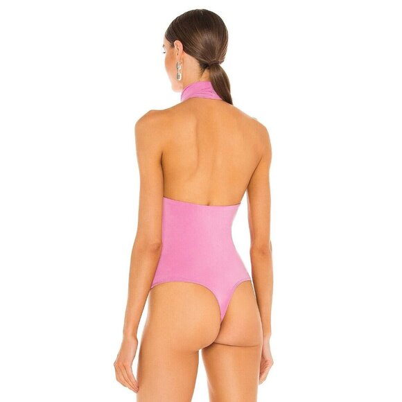 JONATHAN SIMKHAI STANDARD Torrance Eco Slinky Jersey Top Pink - Picture 4 of 5